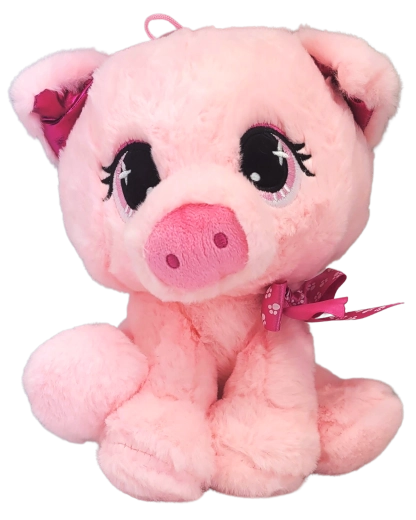 Plüschiges rosa Schweinchen 15 cm