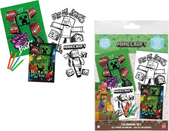 Kreatives Minecraft-Malset