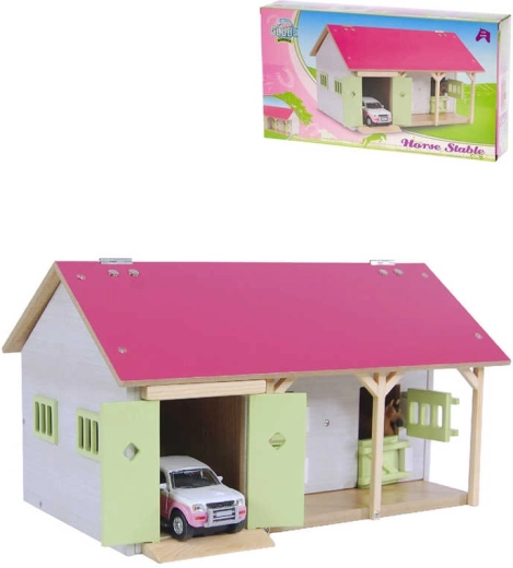 Holzpferdestall mit Garage 34 × 22 × 19 cm