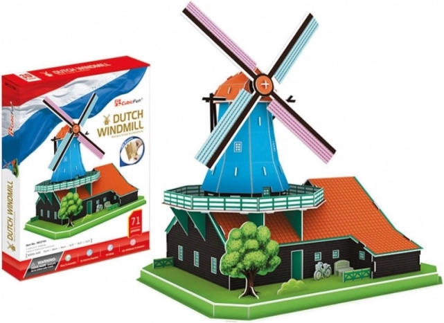 CubicFun 3D-Puzzle holländische Windmühle, 71 Teile