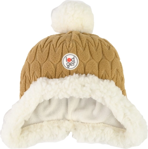 Lodger Fleece-Wintermütze Hatter Empire Fleece Dark Honey (3–6 Monate) - 1 Stück