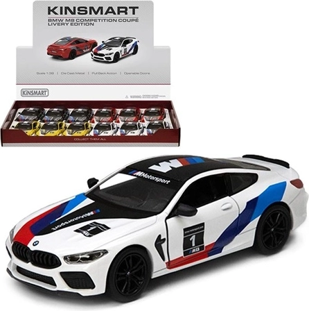 Sammlermodell BMW M8 Competition Coupé mit Rennaufklebern