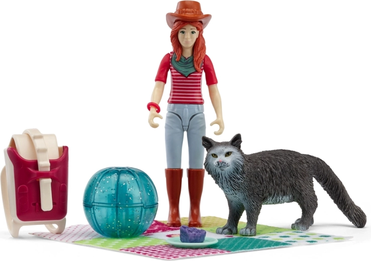 Schleich Pocket Set Picknickspaß mit Hannah und Katze