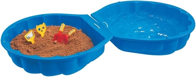Große blaue Muschelform-Sandkiste für Kinder