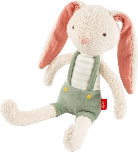 Sigikid erstes Plüschkaninchen in grünen Latzhosen 34 cm