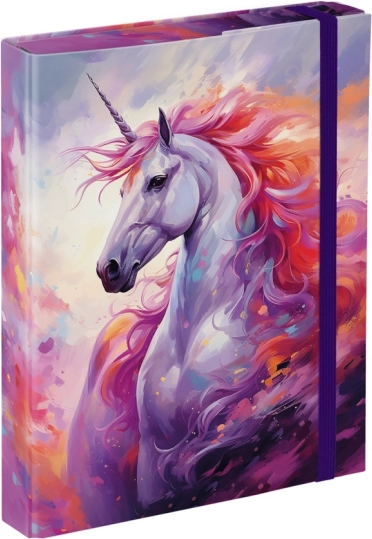 Baagl Mappenset für Schulhefte A5 Einhorn-Königreich