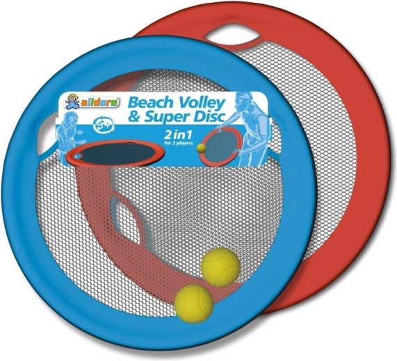 Super-Wurfscheibe 50 cm – Set 2 Stk. mit Netz und Bällen
