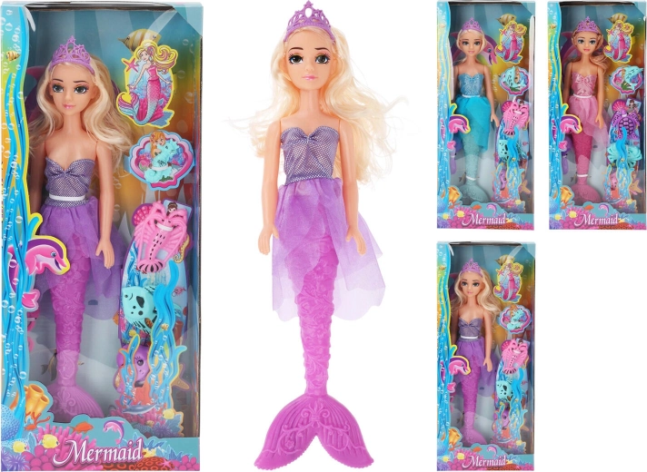 Meerjungfrauen-Prinzessin Puppe 44,5 cm mit Zubehör – Farbmix