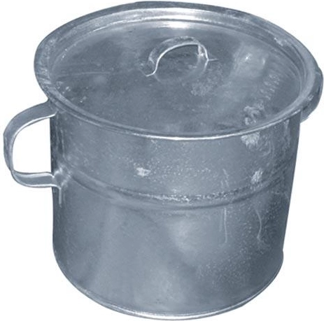 Dämpfer 30 l, verzinkt mit Deckel