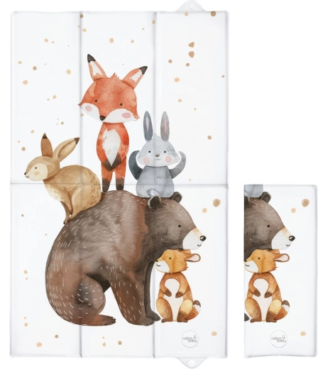 Ceba Baby Reise-Wickelunterlage Basic Forest Friends 80 × 50 cm