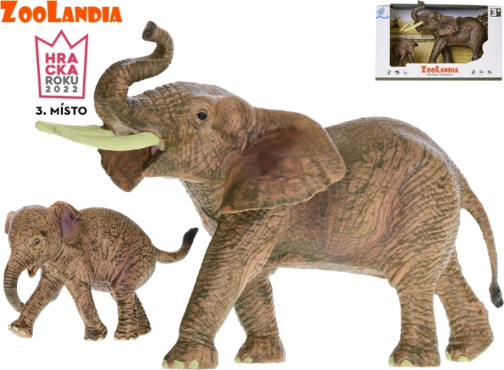 Zoolandia Elefant mit Jungtier Figuren für den Zoo