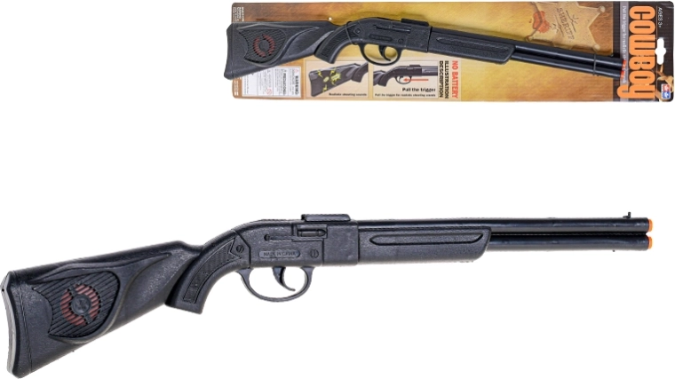 Cowboy-Klappergewehr 50 cm – Schwarz
