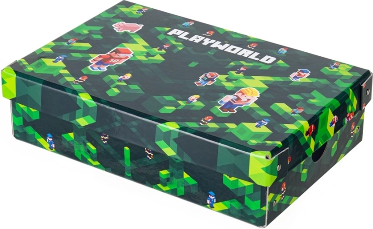 Kleine laminierte Aufbewahrungsbox mit Deckel PLAYWORLD