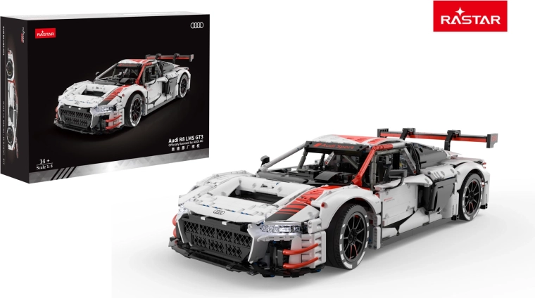 Modellauto-Bausatz RASTAR Audi R8 LMS GT3 1:8 weiß