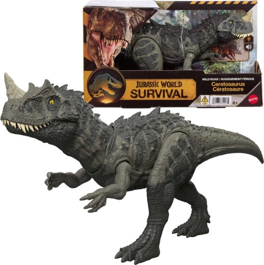 Interaktive Dinosaurierfigur JURASSIC WORLD Survival Ceratosaurus 30 cm