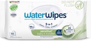 Feuchttücher WATERWIPES Baby & Toddler 3-in-1, 60 Stk.