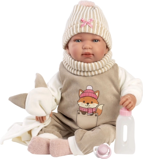Llorens New born realistische Baby-Puppe mit Geräuschen 44 cm