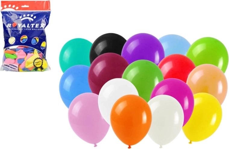 Pastellfarbene Luftballons 25 cm, Farbmix, 100 Stk.