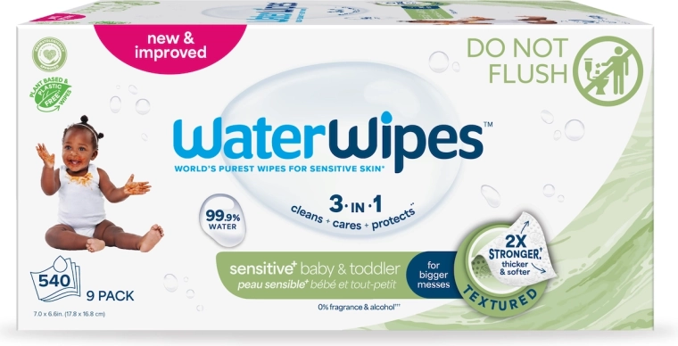 WaterWipes Feuchttücher Baby & Toddler 3-in-1 9×60 Stk. (540 Stk.)