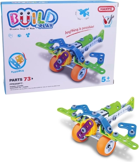 Bausatz Malý Mechanik Junior Flugzeug, 73 Teile