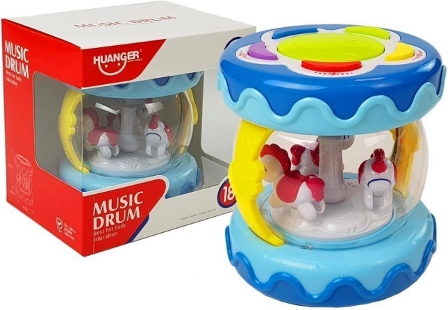 Interaktives Musik-Trommelchen mit Karussell Tiergeräusche