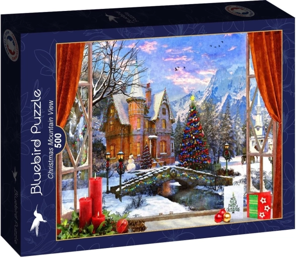 Bluebird Puzzle Weihnachtsblick auf die Berge 500 Teile