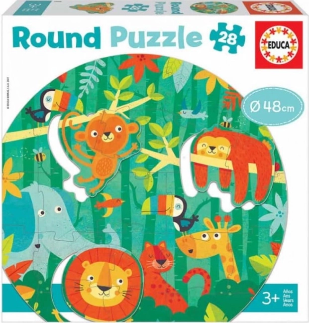Educa Rundpuzzle Dschungel 28 Teile