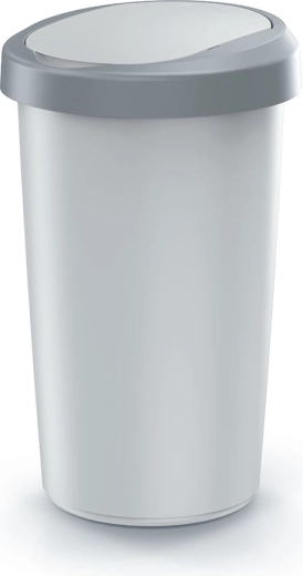 Abfalleimer mit Schwenkdeckel 50 l aschgrau