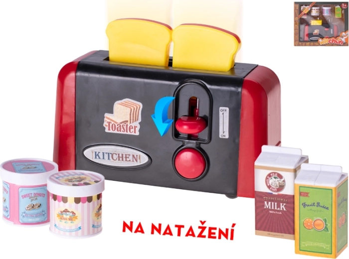 Kinder-Aufzieh-Toaster mit Zubehör