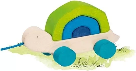 Goki Nachzieh-Schildkröte mit Stapelturm