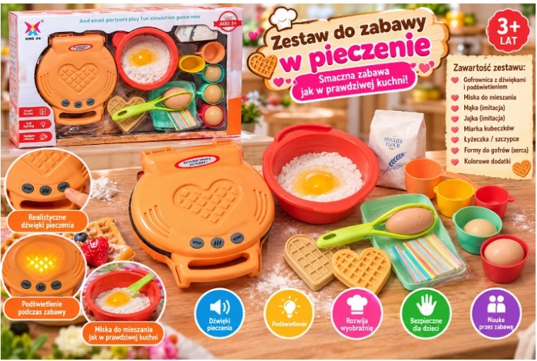 Kinder-Waffeleisen mit Zubehör