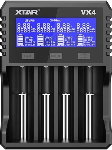 Universelles Akkuladegerät XTAR VX4 v2 für Li-ion/Ni-MH/LiFePO4