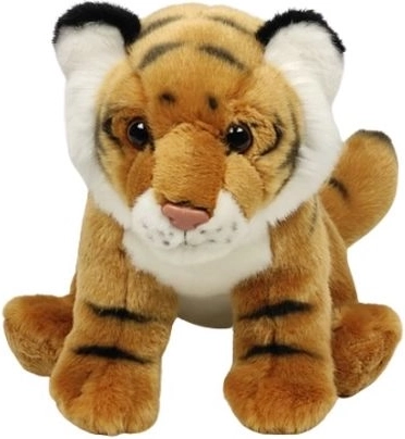 Sitzender Plüschtiger braun 25 cm