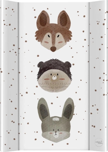 Ceba Baby Wickelauflage mit fester Platte 50 × 70 cm basic cute animals