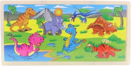 Holzpuzzle Dinosaurier 96 Teile