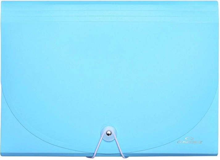 Dokumentenmappe mit Gummizug A4, 7 Fächer, pastellblau