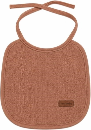 Kinder-Frottee-Lätzchen New Baby mit PVC-Unterlage braun - 1 Stück