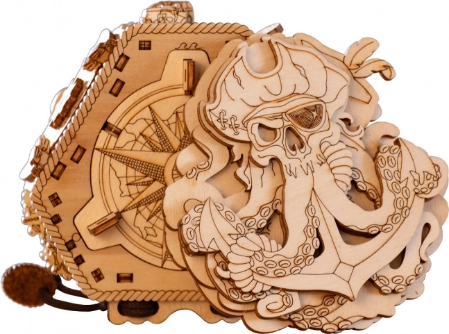 Hölzernes Puzzle Schwarzbarts Kompass