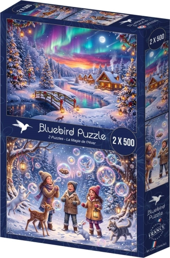 BLUEBIRD Puzzle Winterzauber 2 × 500 Teile