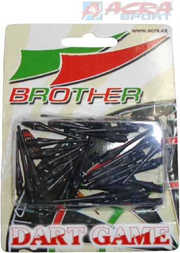 Acra Ersatz-Kunststoffspitzen für Brother-Darts, Set 30 Stk.