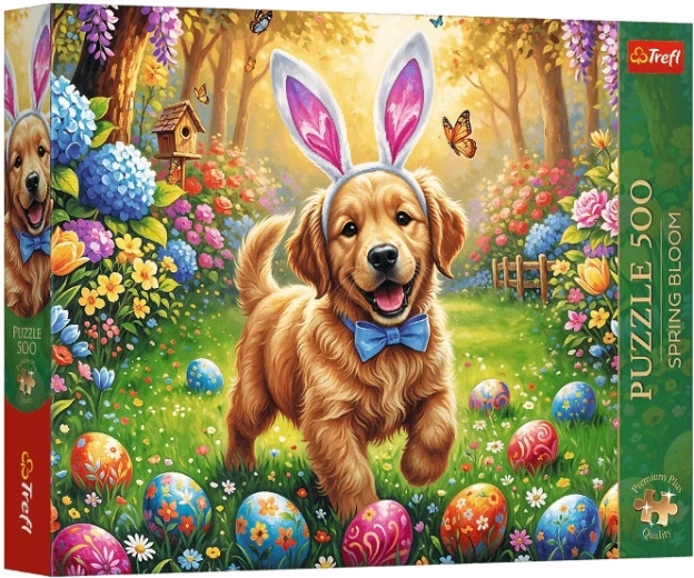 Trefl Premium Plus Puzzle Spring Bloom: Osterhund 500 Teile
