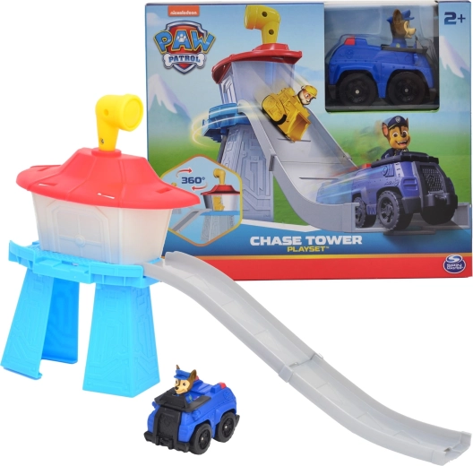 Paw Patrol Mini-Turm mit Rutsche und Chase-Fahrzeug