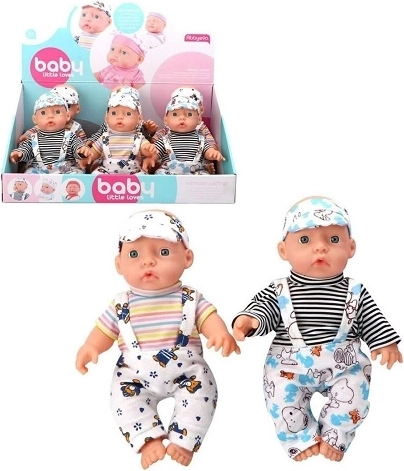 Babypuppe im Latzhöschen