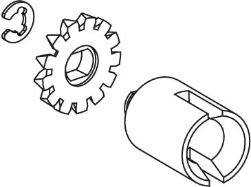 Satz Kegelräder für das Differential JAMARA Voltage/Major mit Kardangelenk und Sicherungsringen