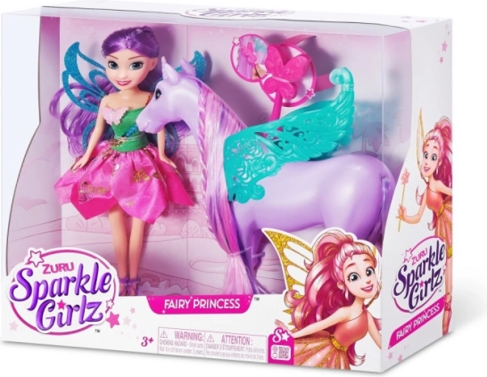 Puppe Fee mit Einhorn 10,5 cm Set ZURU Sparkle Girlz