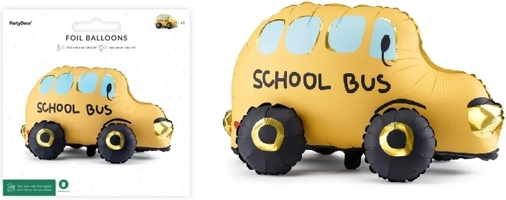 Stehender Folienballon Bus 66 × 36 cm (Mix)