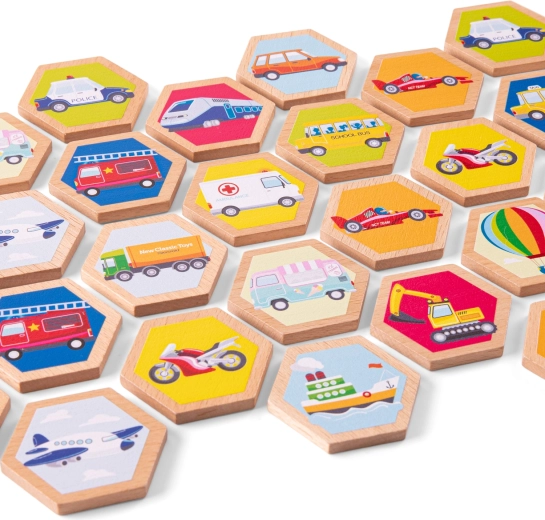 Holz-Memo-Spiel Fahrzeuge