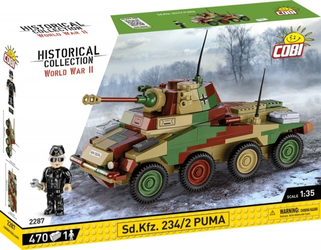Bausatz des gepanzerten Aufklärungswagens Sd.Kfz. 234/2 Puma 1:35 (COBI)