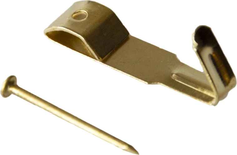 Metall-Wandhaken IXA, Größe 2, vermessingt (250 Stk.)