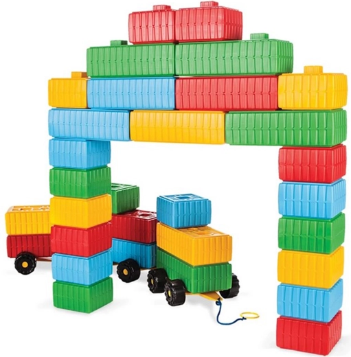 Woopie XXL Bausteine mit Auto, 43 Teile